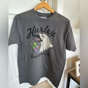 Hurley Men’s Large tee shirt crew neck grey